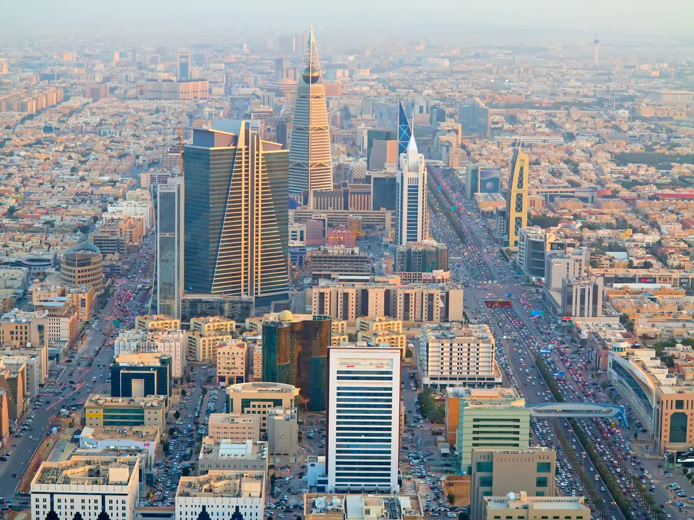 Aerial view of the Riyadh skyline